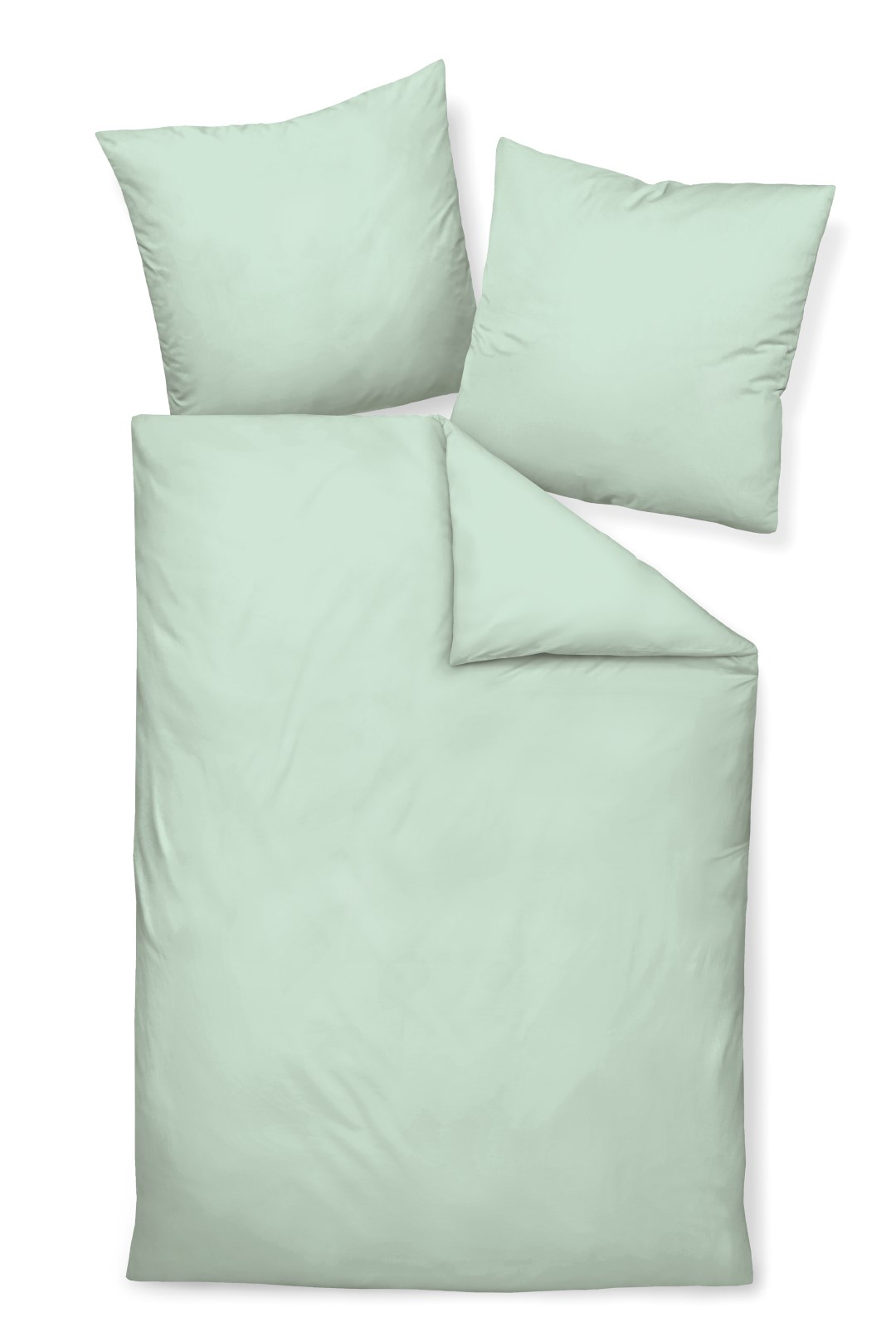 Bettwäsche Colors jadegrün Mako-Satin
