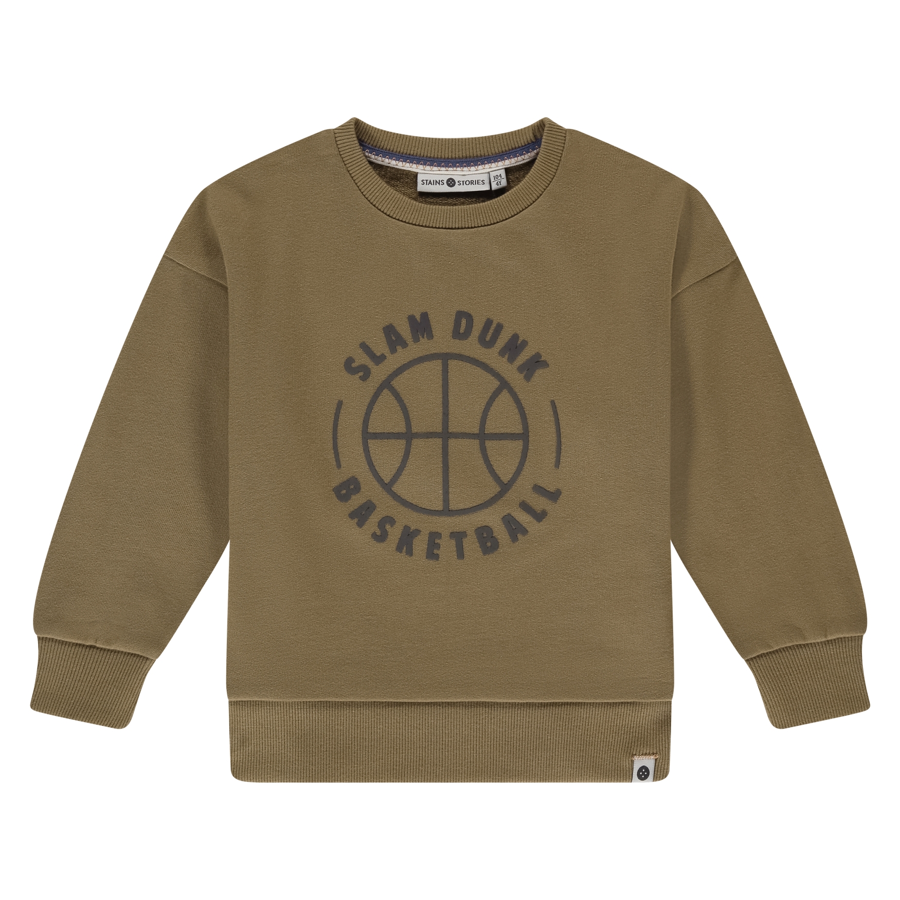 Camicia a maniche lunghe da ragazzo Macchie e storie in cotone marrone