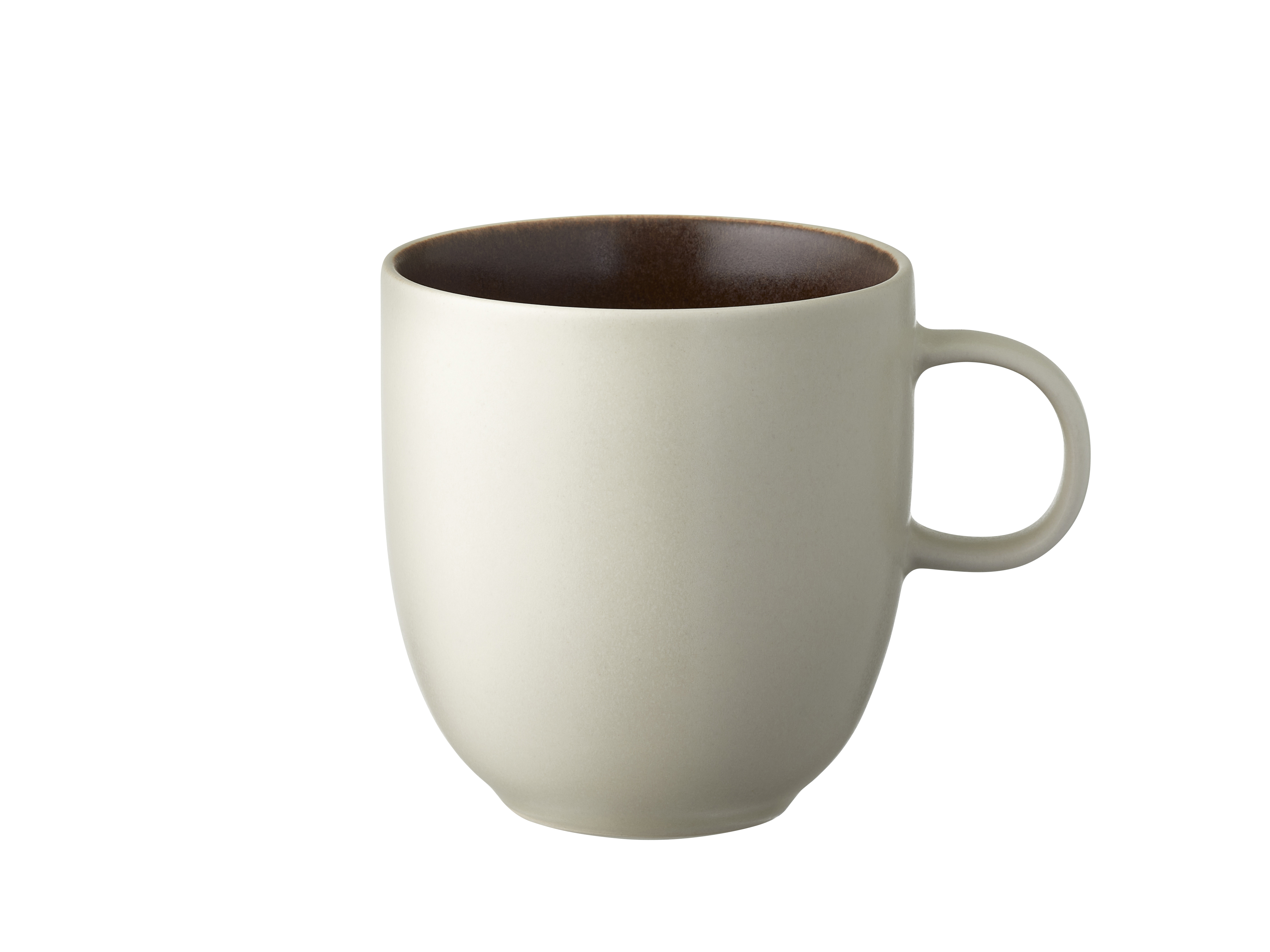 Becher North 33cl Matte white/Matte bark Steinzeug