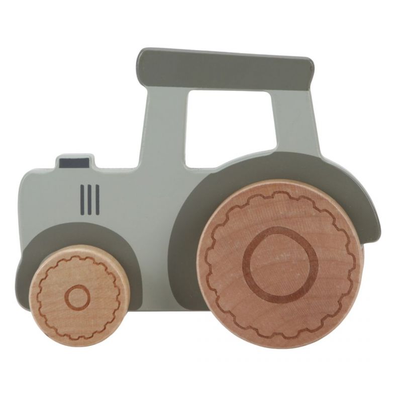 Traktor Little Farm grün braun Holz