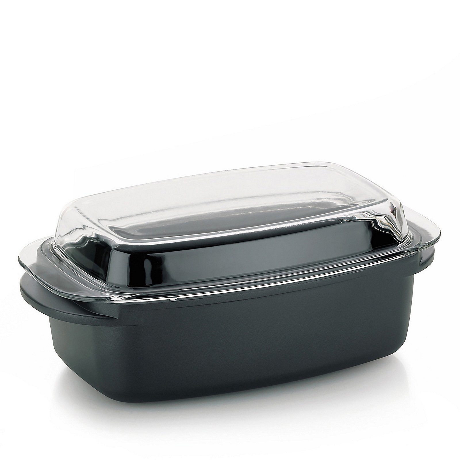 Rechteckbräter KERROS schwarz B46/H18,5/T25,5cm  6,5l Aluguss