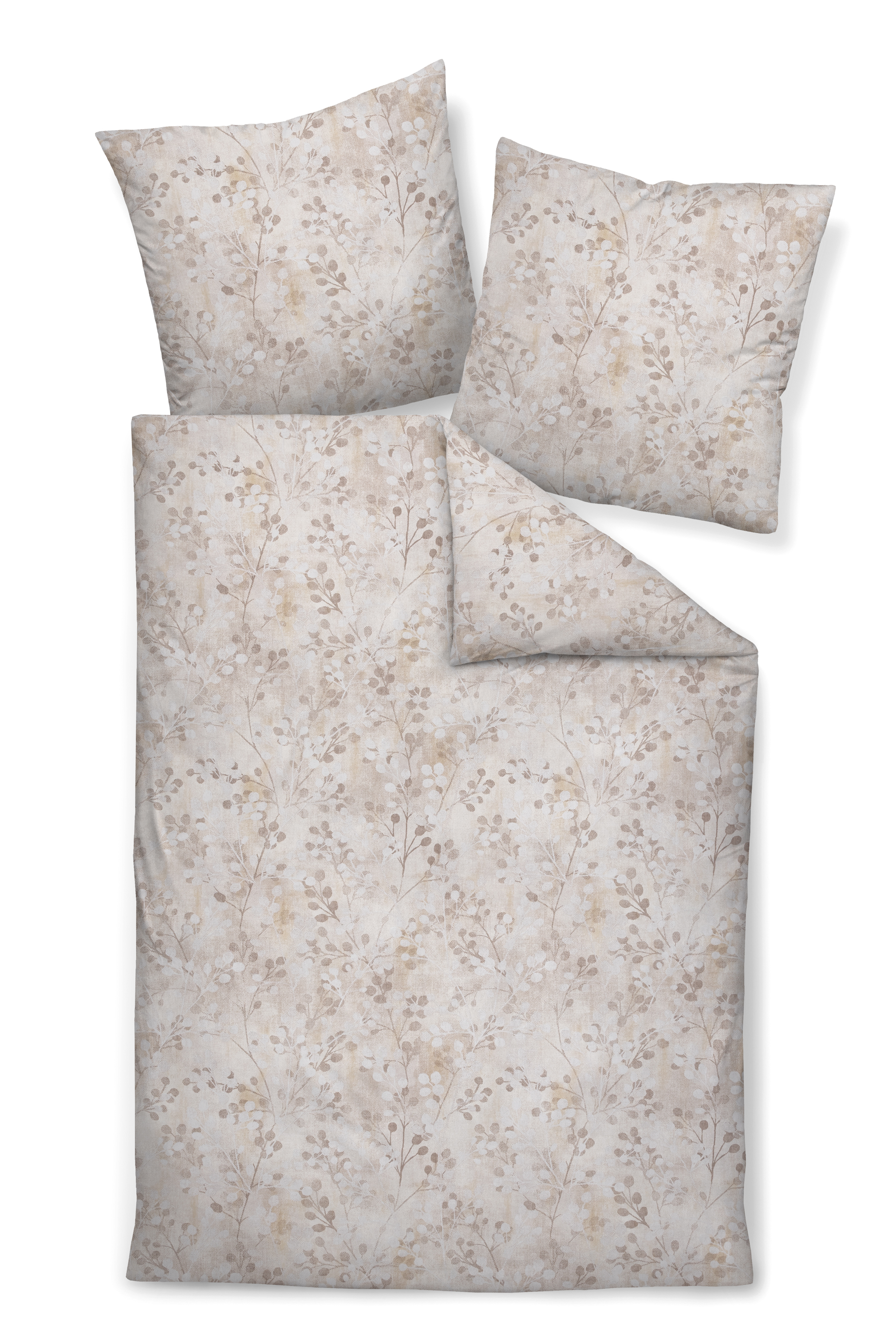 Bettwäsche CORTINA natur silber Soft-Cotton