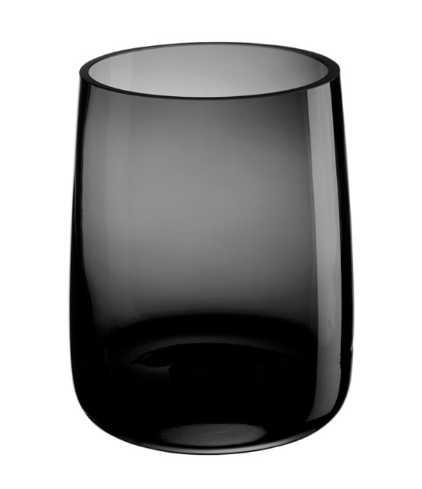 Vase Ajana grau glänzend Glas