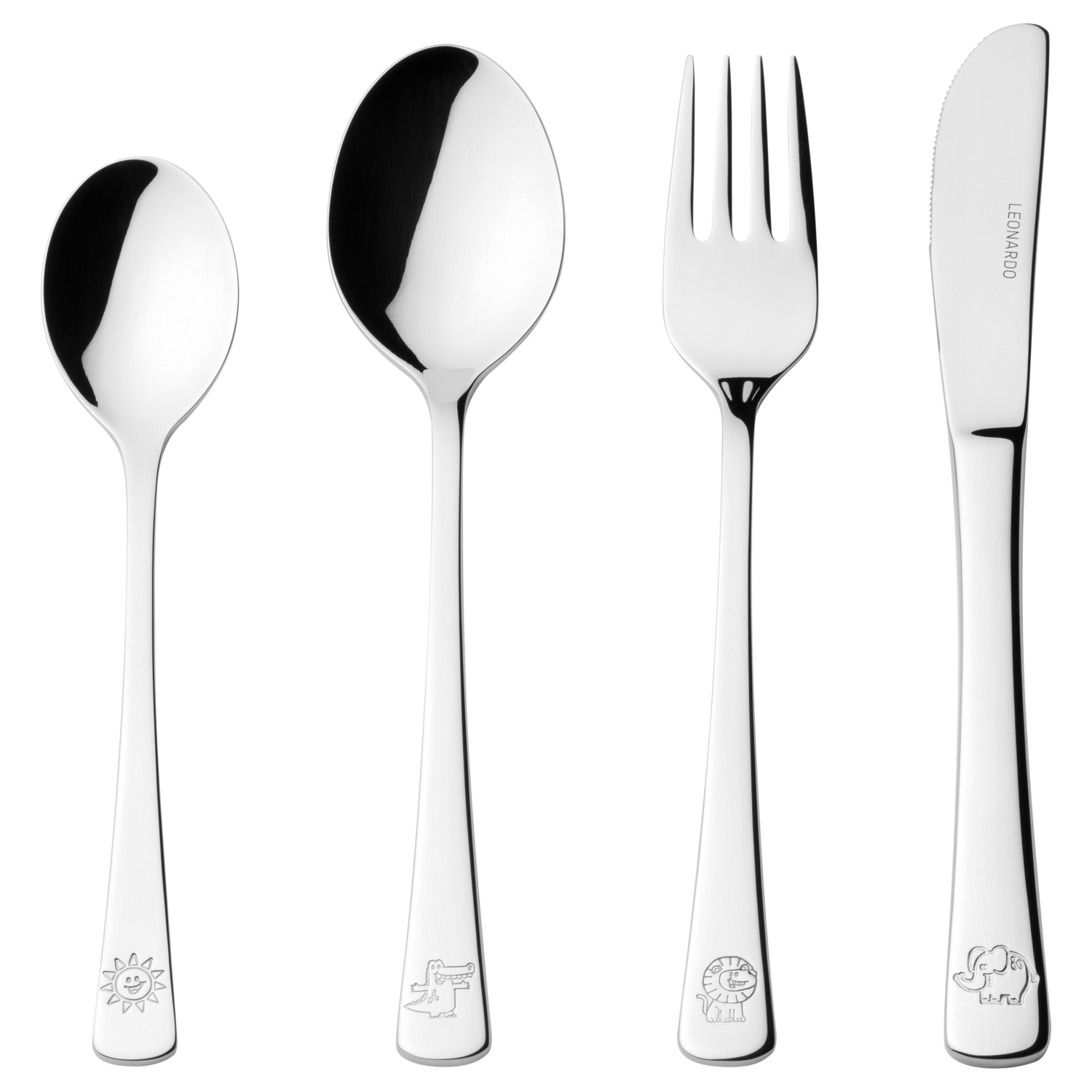 Posate per bambini 4 pezzi Bambini argento acciaio inox 13/10 acciaio inox 18/10