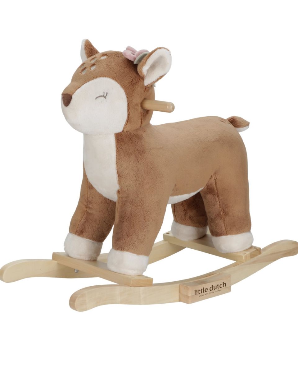 Schaukeltier Rehkitz Little Dutch braun weiß Polyester Holz