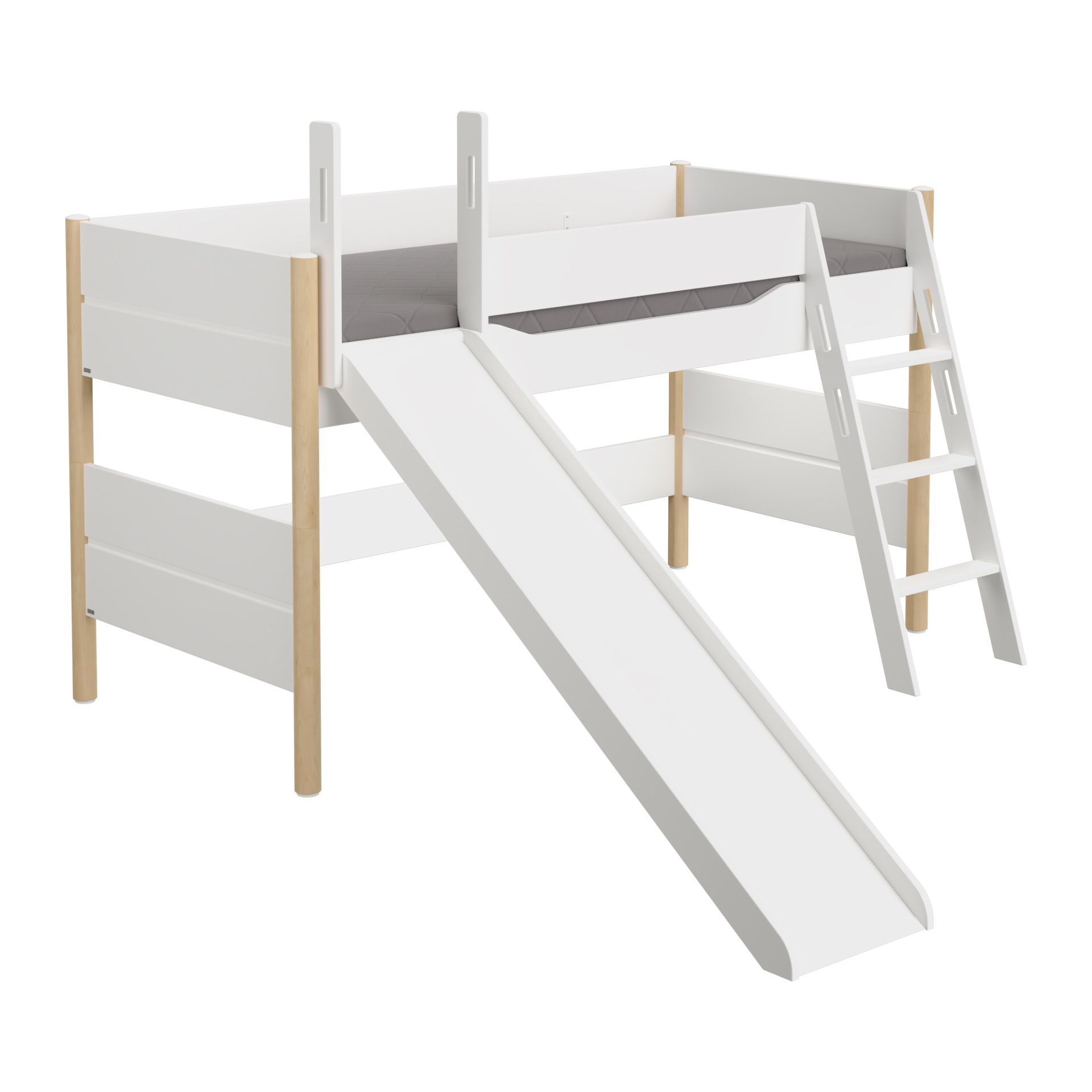 Hochbett Ylvie weiß Birke