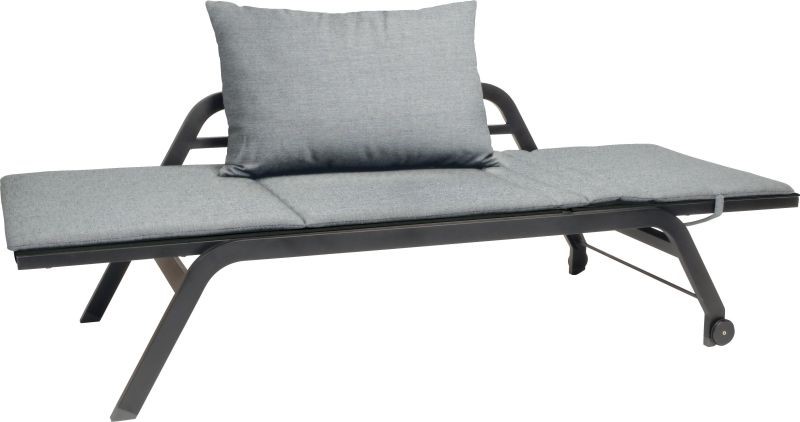 Outdoor Bank Novi grau Textilene Aluminium