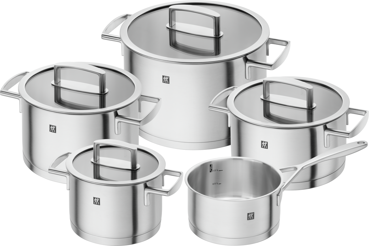 Kochtopfset Vitality 5 tlg. silber Metall