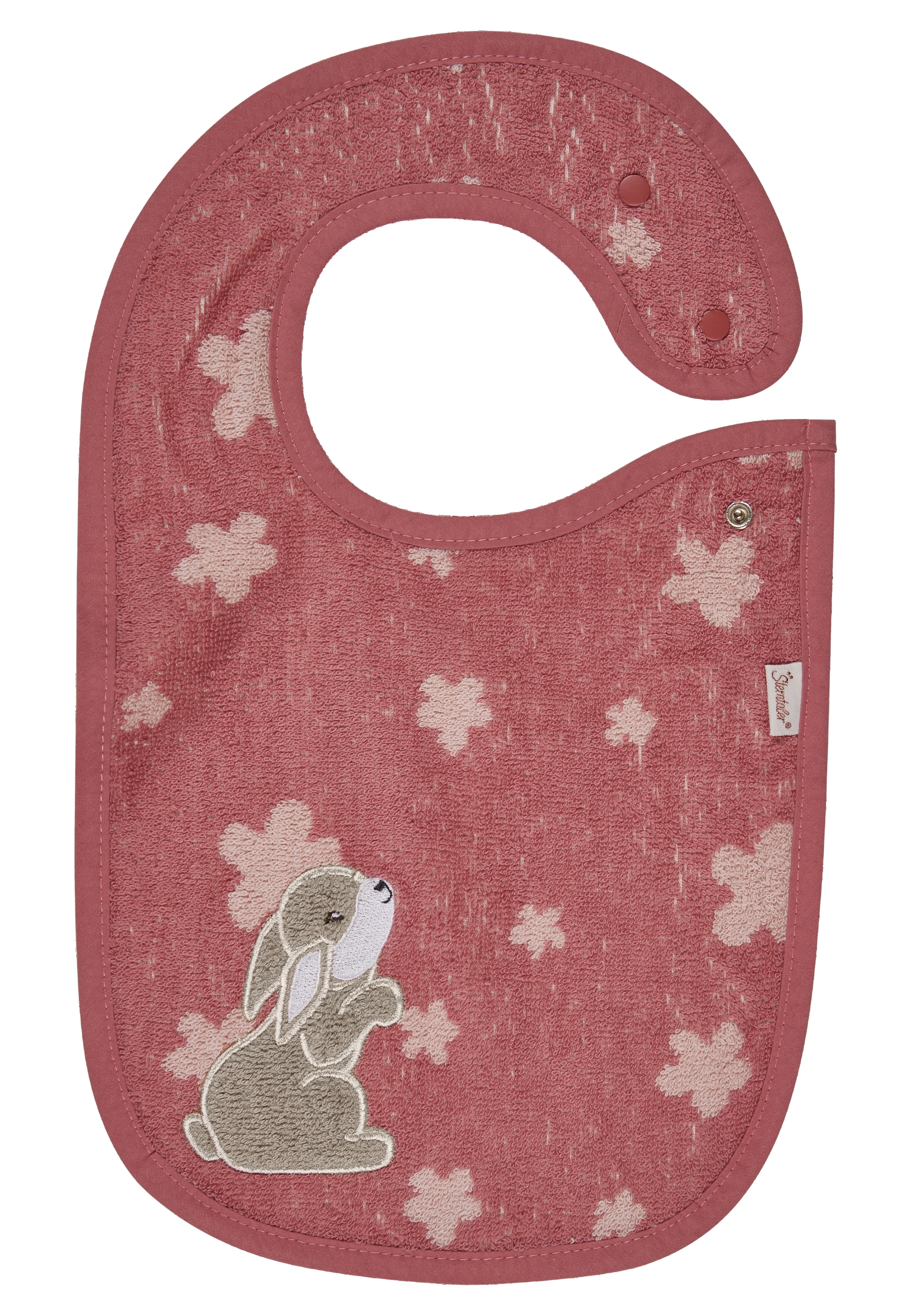 Lätzchen Druckknopf Hanni perlrosa Baumwolle