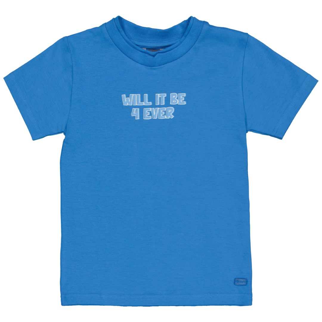 Shirt Fabio blau Stoff