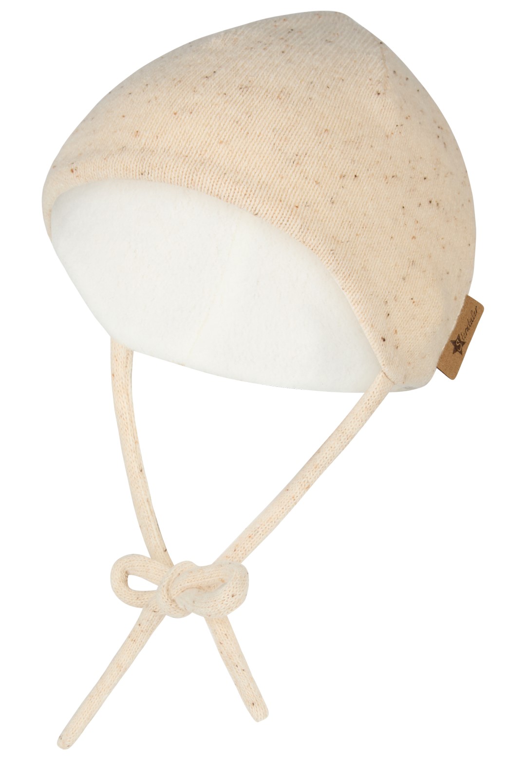 Berretto da annodare bebé naturale maculato unisex