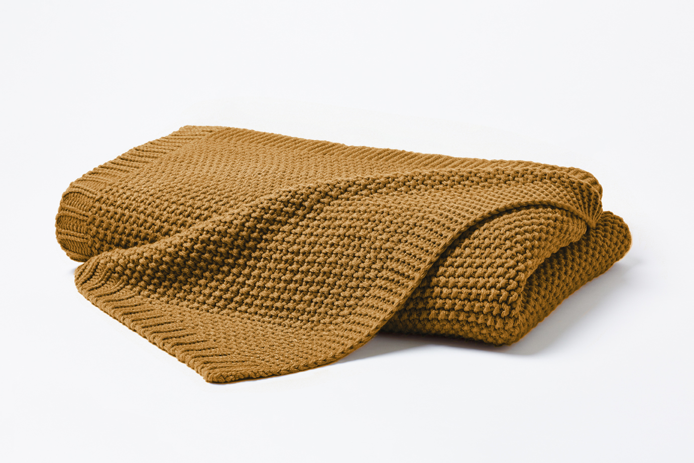 Coperta a maglia 545001 senape poliacrilico