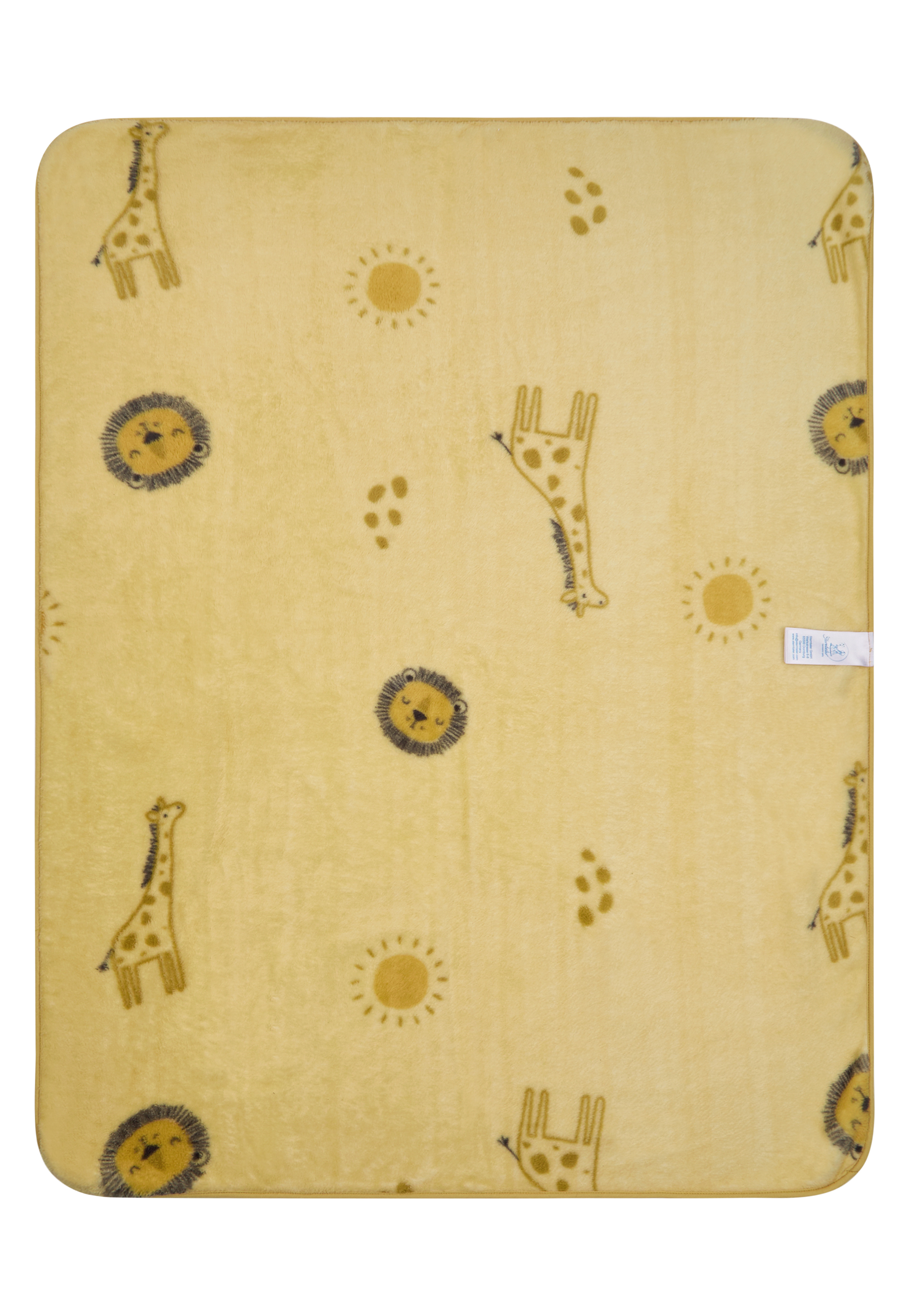 Babydecke Safari gelb Baumwolle Polyester