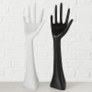 Schmuckhalter Handy 2 sort. Kunstharz einfarbig schwarz, weiß
