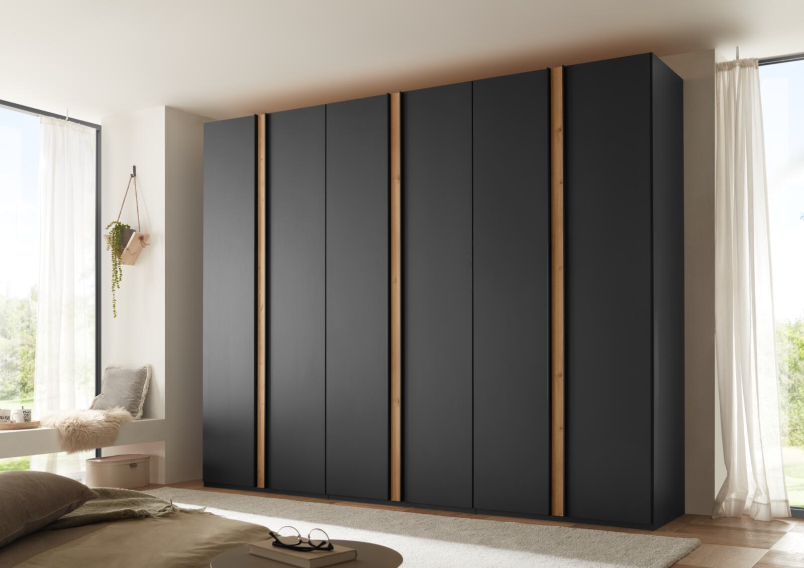 Drehtürenschrank Lagos graphit Holz