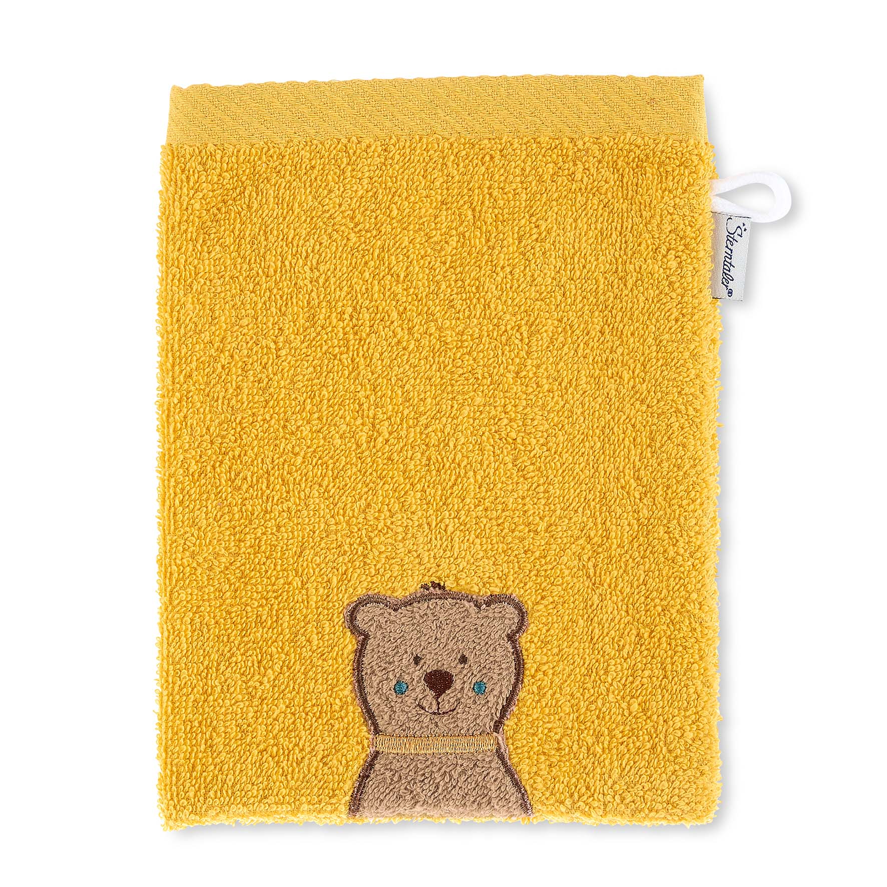 Waschhandschuh mattgelb Unisex