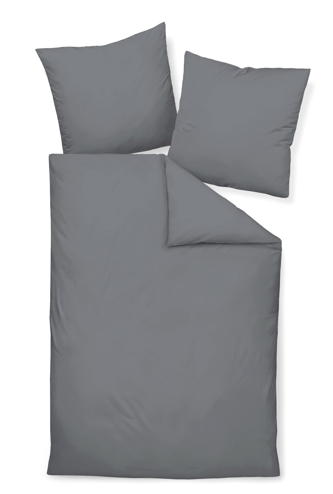 Bettwäsche Colors anthrazit Mako-Satin
