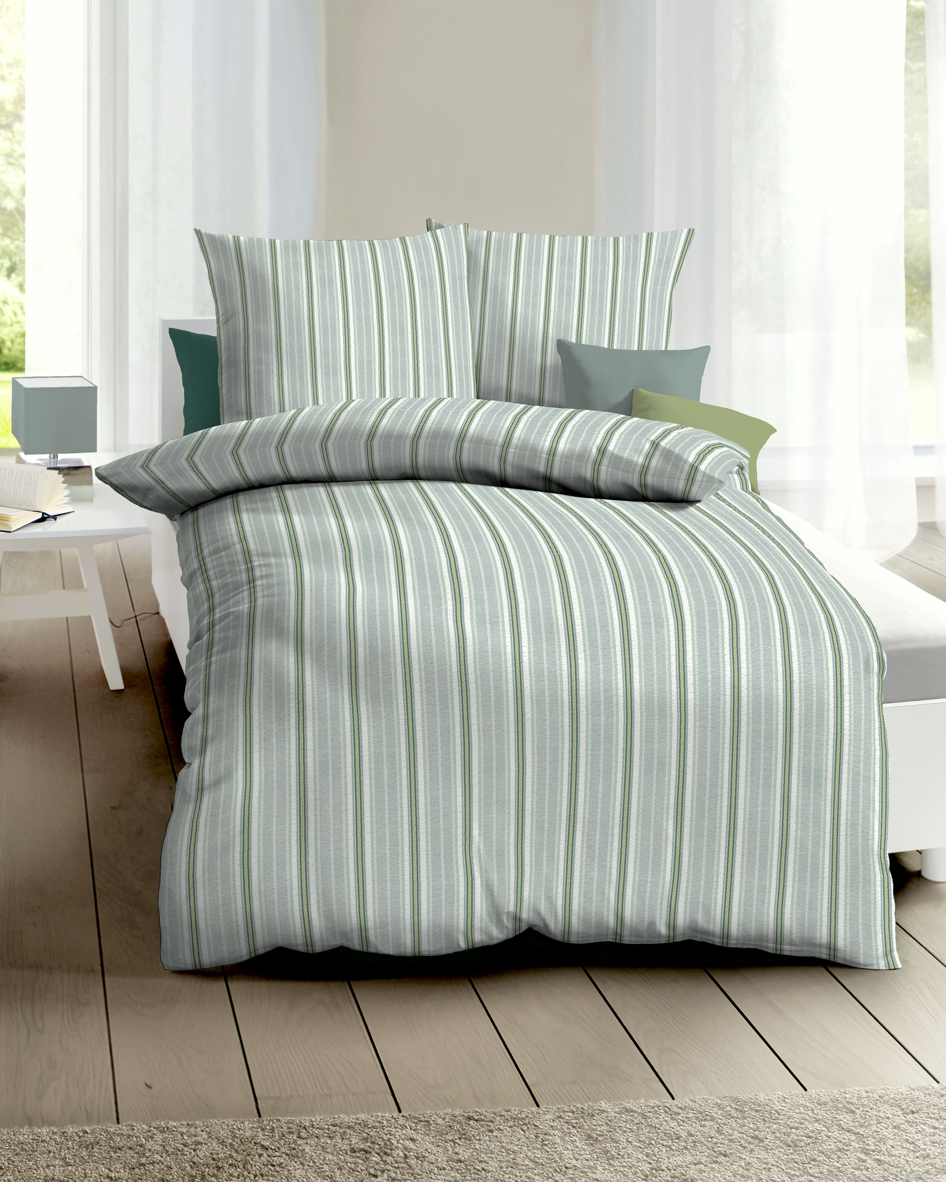 Biancheria da letto in cotone verde resort