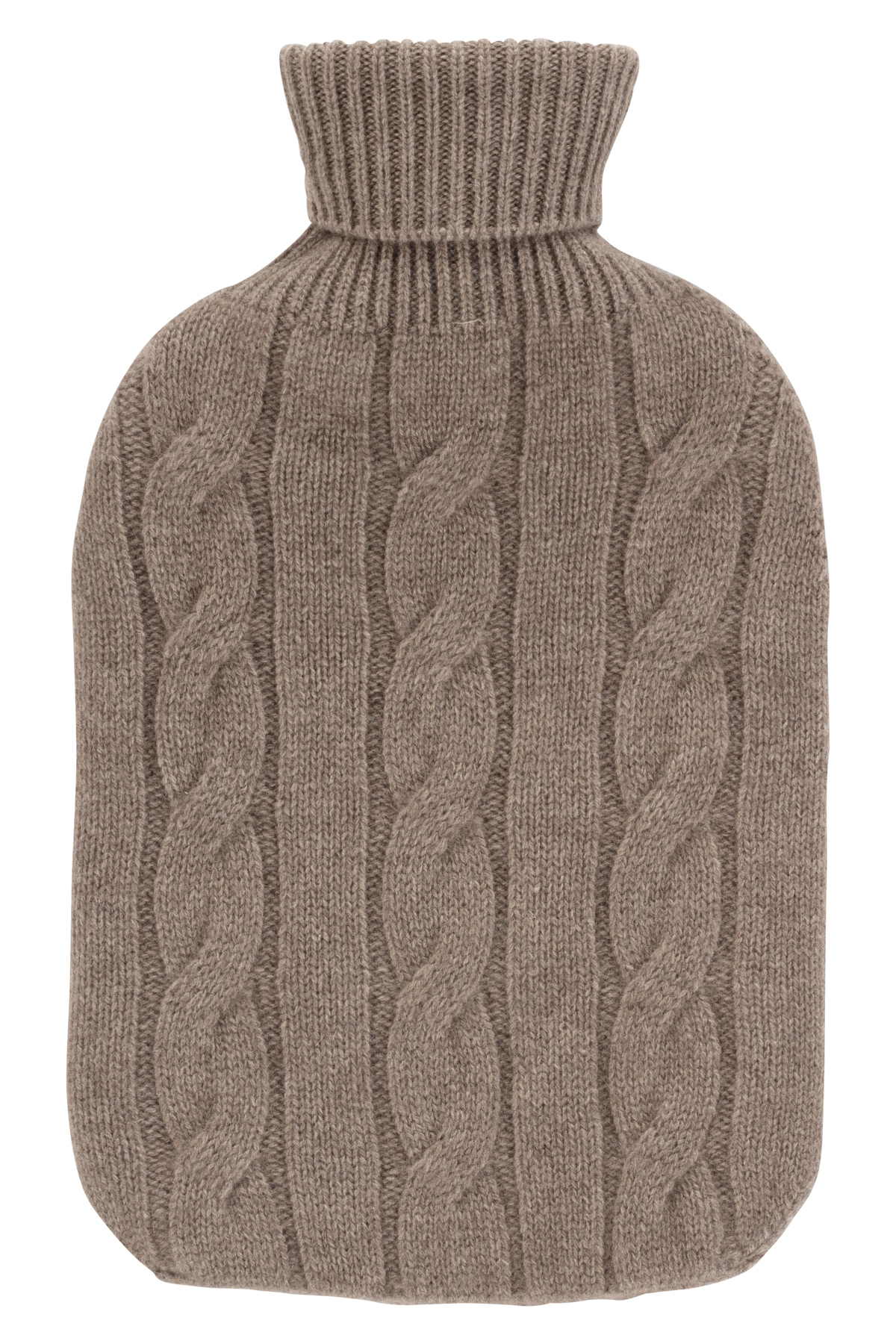 Wärmflasche mit Bezug Fashy braun Kaschmir