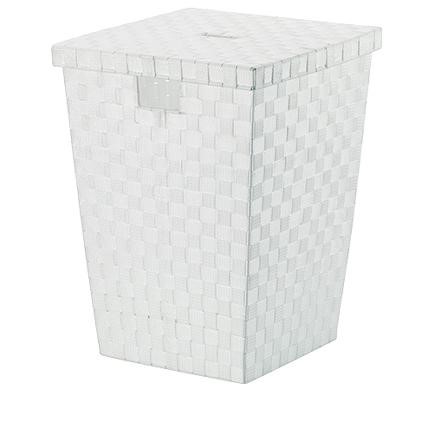 Wäschebox Alvaro weiß PP-Faserband