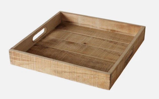 Tablett Mariam 28cm Spießtanne einfarbig natur