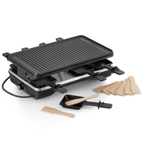 Raclette/grill Geneva schwarz Gusseisen