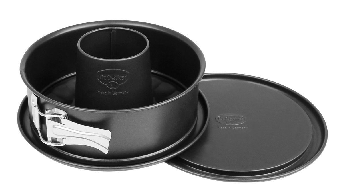 Teglia a forma di molla con base piatta e tubolare Baking Joy Classic nera