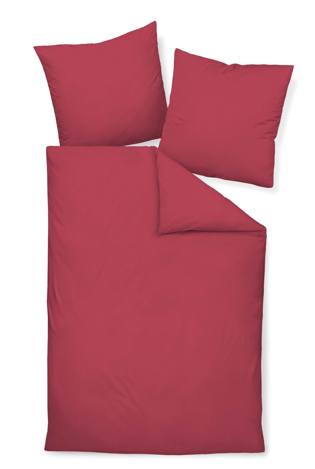 Biancheria da letto bordeaux 135x200,60x80 PIANO Mako-Soft-Seersucker