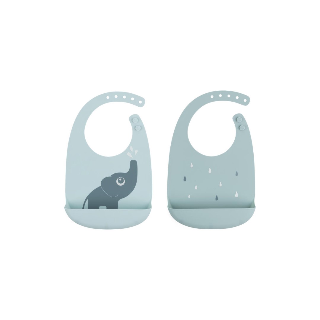 Set di bavaglini Fatto di silicone blu cervo