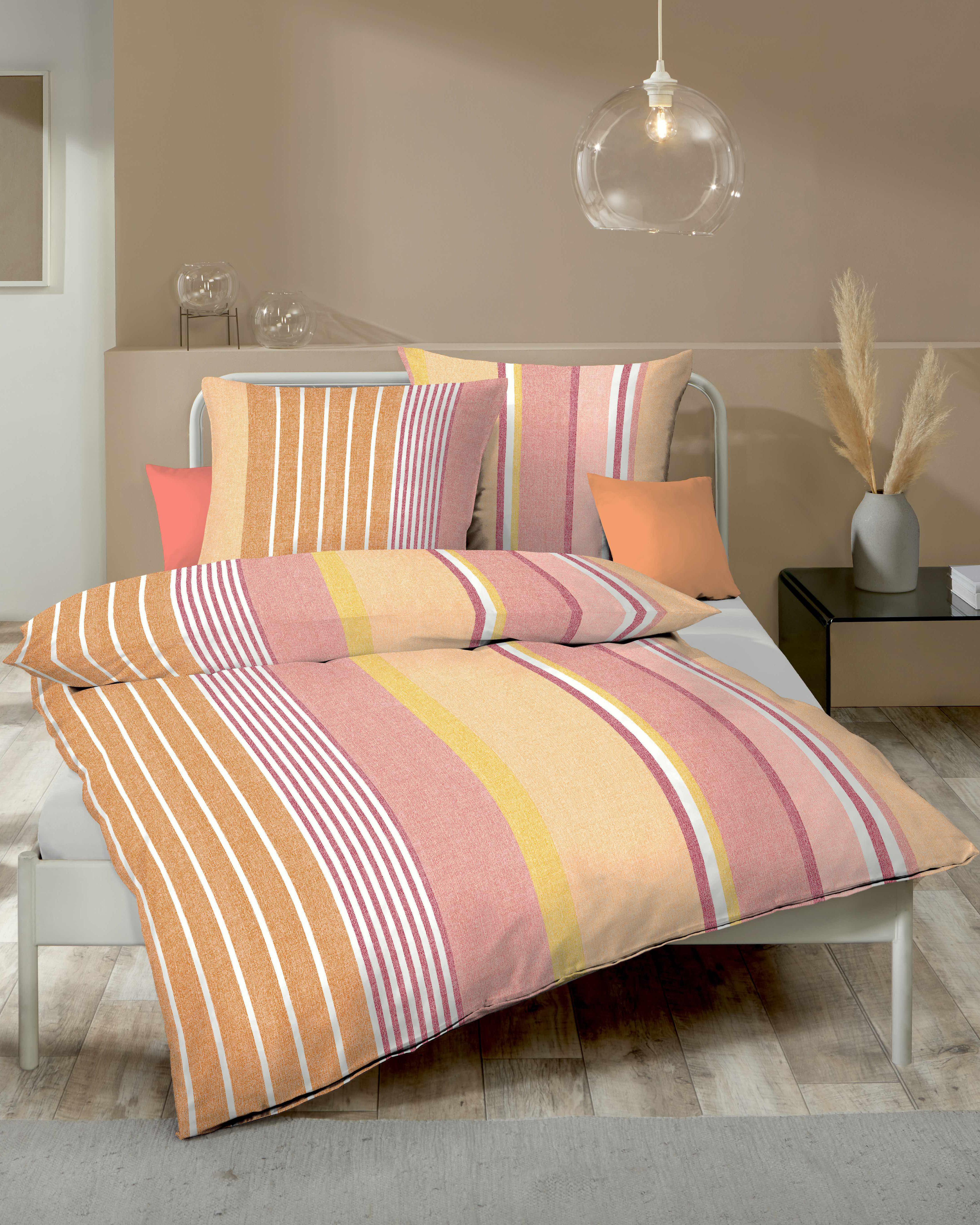 Bettwäsche Dutch allover orange Baumwolle | Apricot