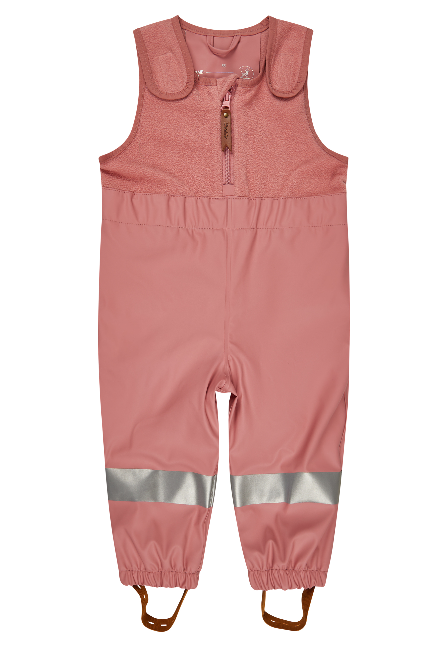 Regenhose gefüttert Uni rosa Polyester