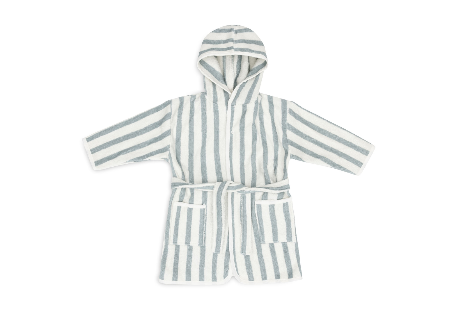 Accappatoio Stripe Terry verde cotone