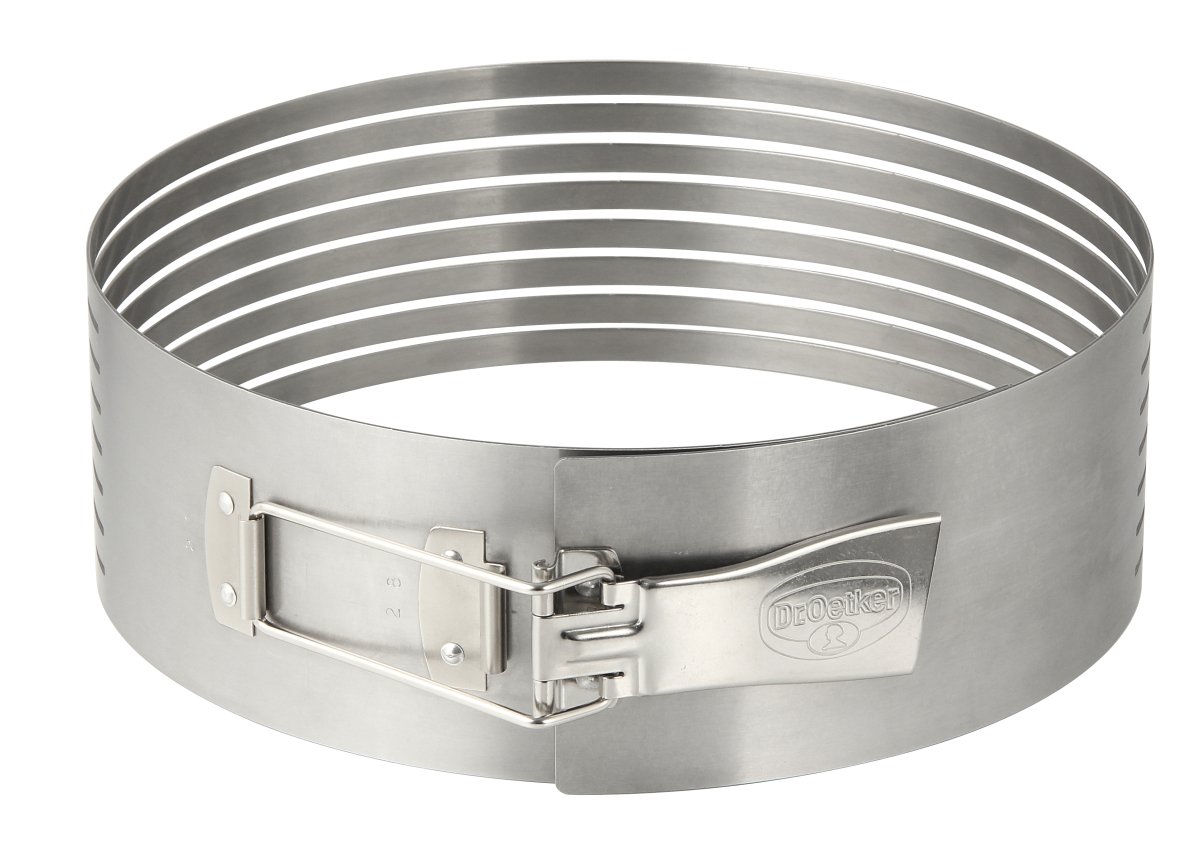 Tortenboden-Schneidhilfe, verstellbar  silber Edelstahl - 18/10 / AISI 304