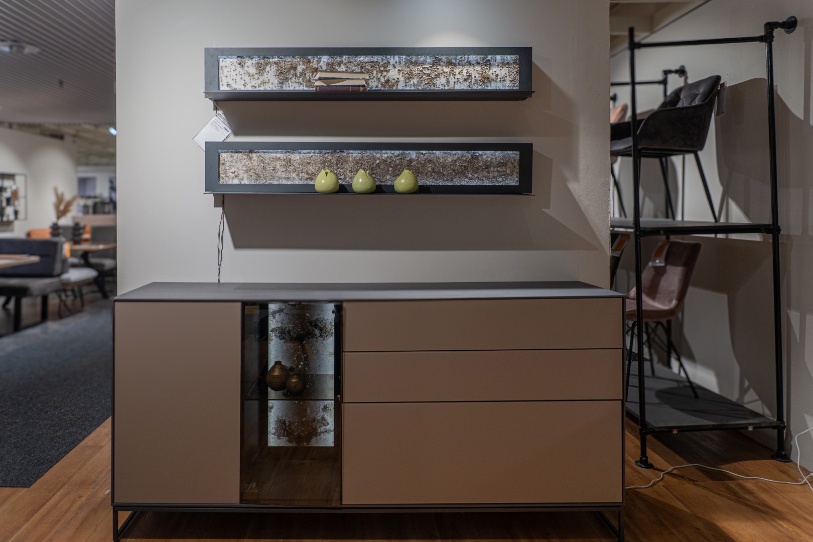 Sideboard con mensola Alva betulla massivo