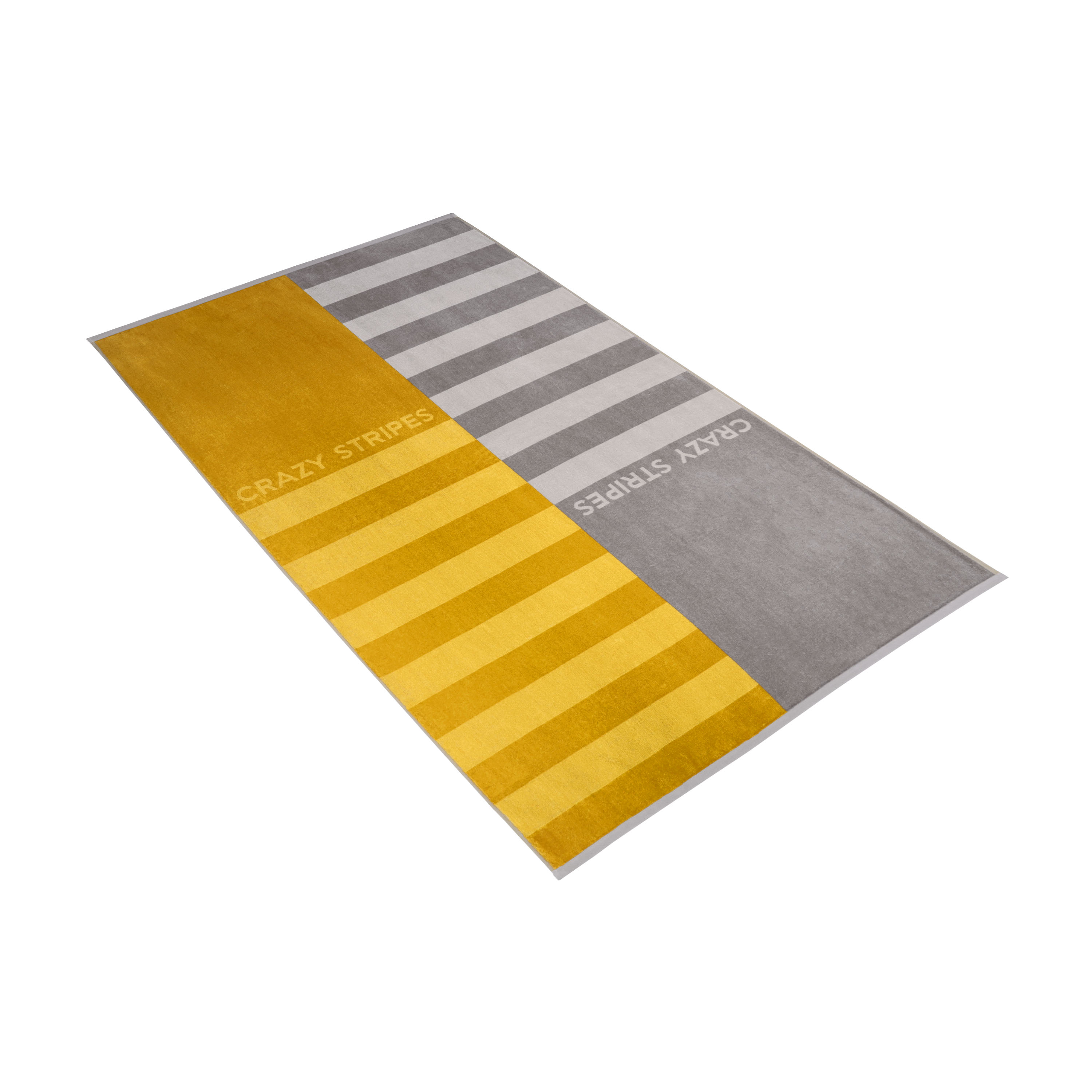 Strandtuch Crazy Stripes gelb Baumwolle