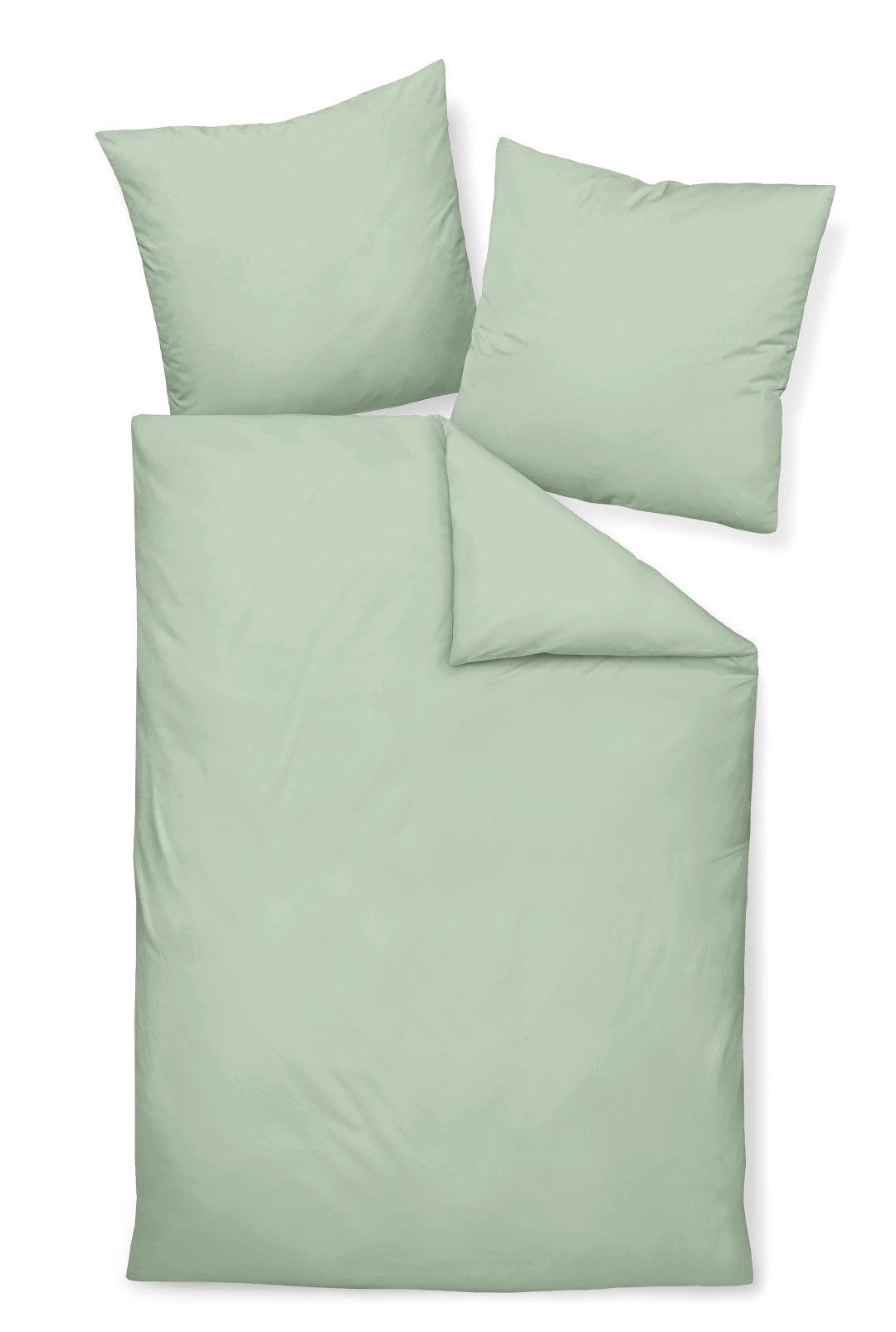 Bettwäsche Colors rauchgrün Mako-Satin