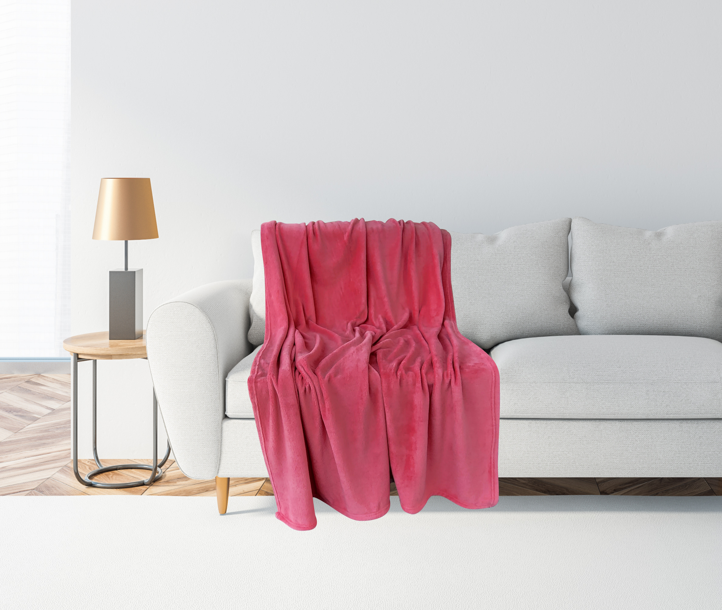 Decke Cozy Light pink Polyester