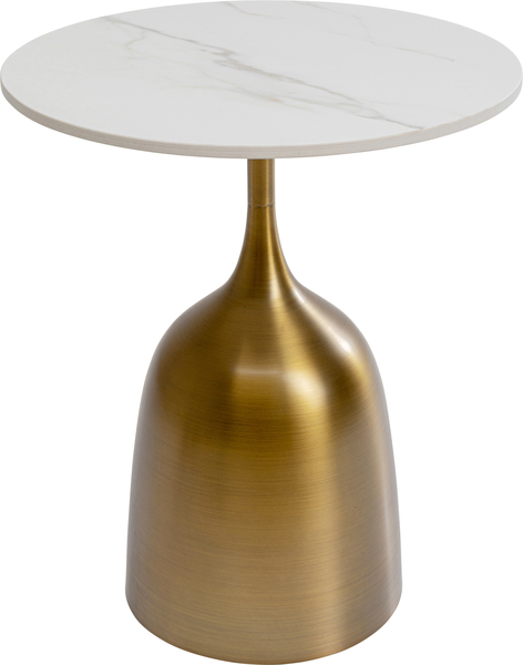 Beistelltisch Nube beige gold Edelstahl Keramik