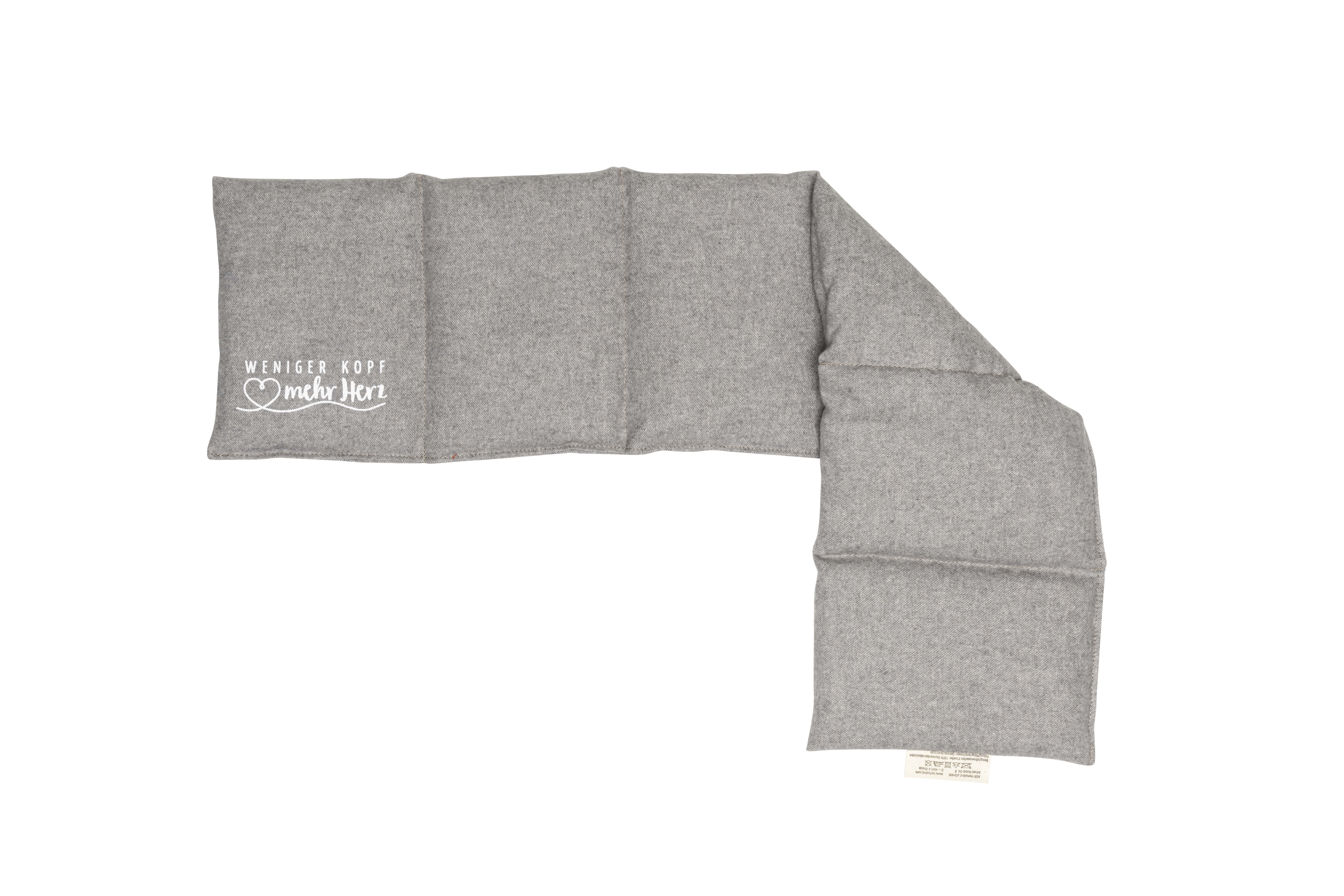 Cuscino termico in flanella di cotone grigio chiaro