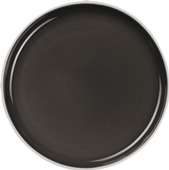 Piatto da dessert caviale SEMANA gres antracite lucido