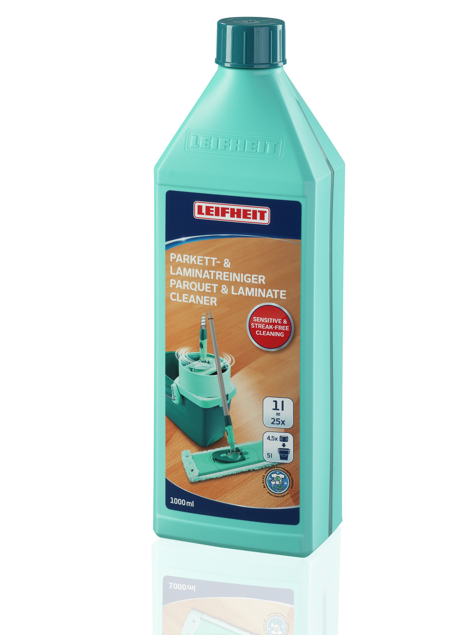 Parkett- und Laminatreiniger Konzentrat türkis Kunsstoff