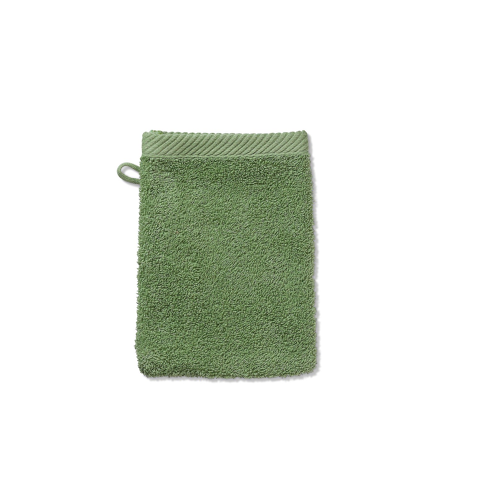 Waschhandschuh Ladessa moosgrün 100% Baumwolle