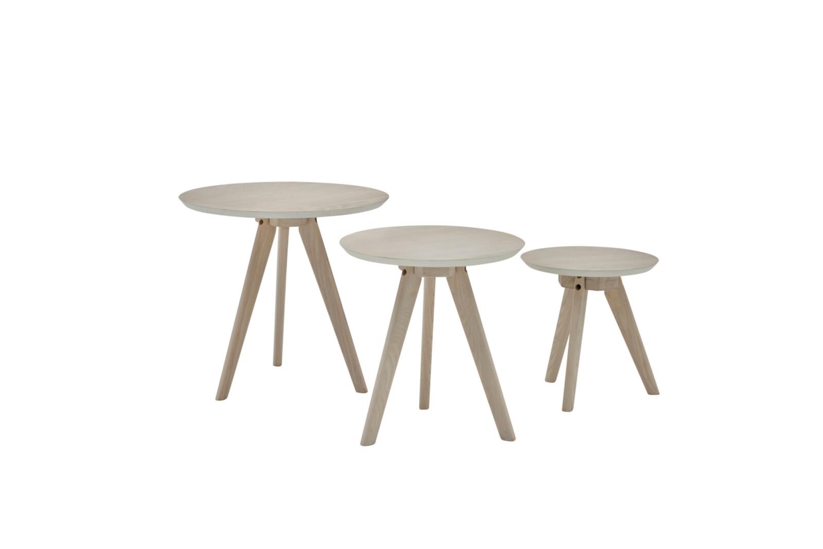 Set di tavolini Roomio n. 2000 frassino bianco marrone