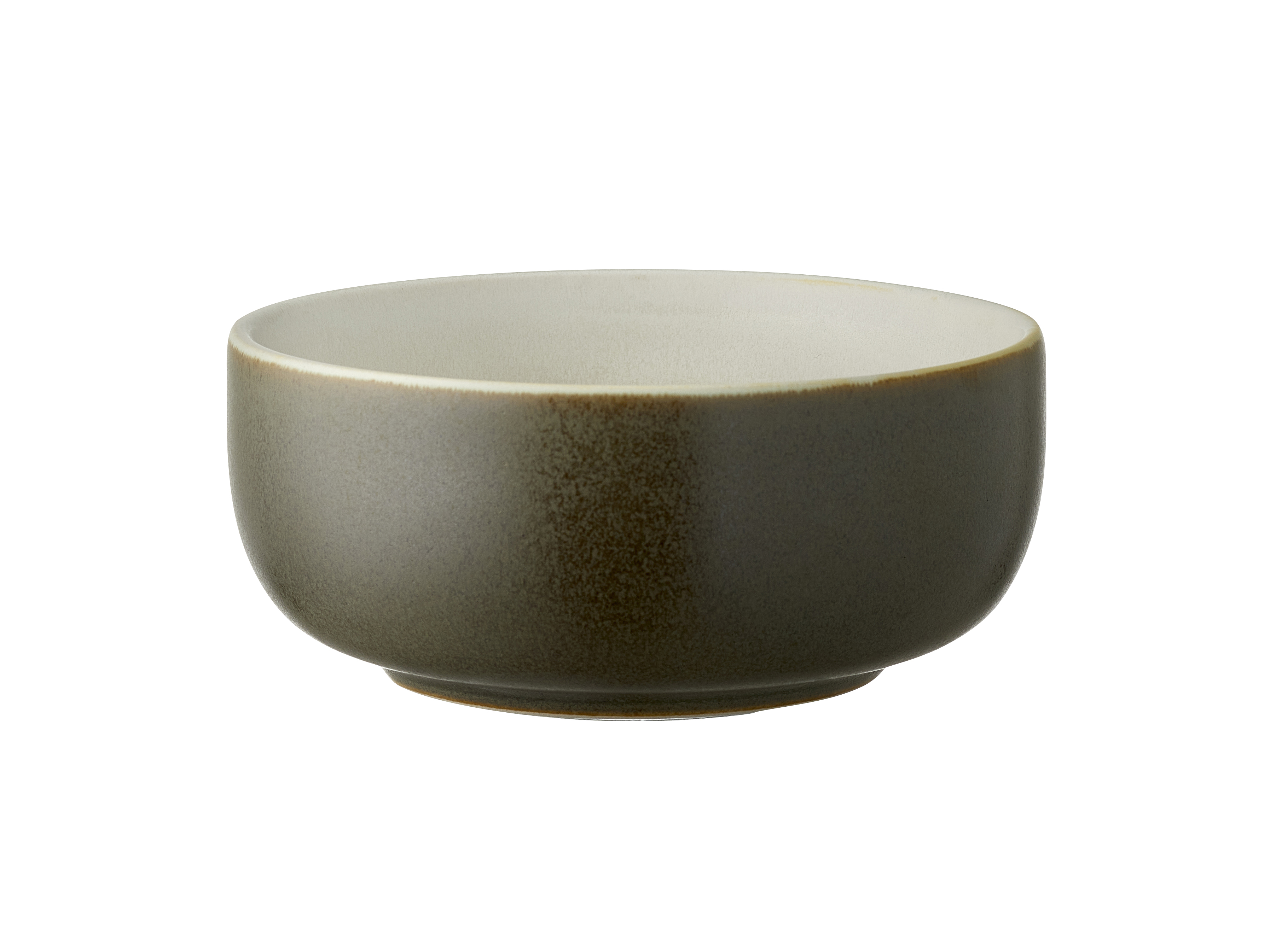 Schale North 11cm Matte moss/Matte white Steinzeug