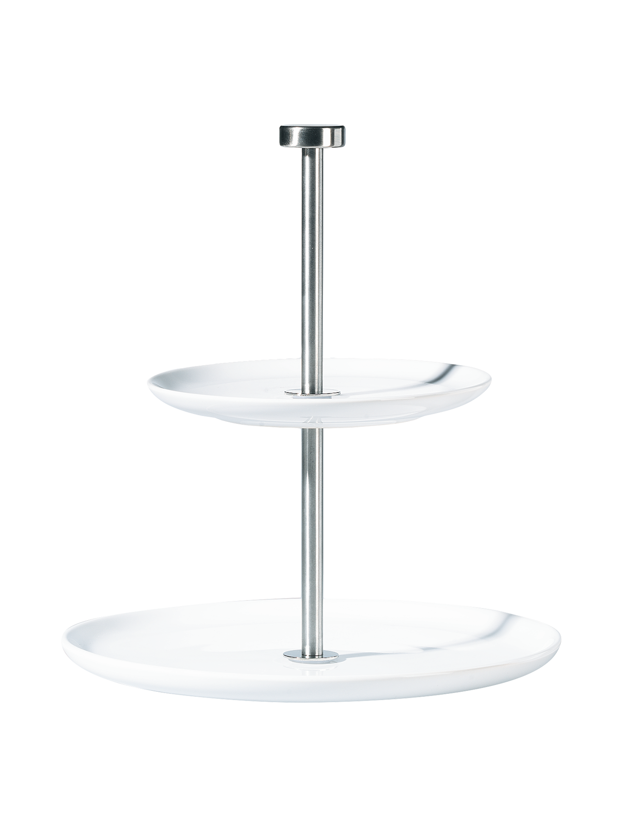 Etagere a 2 livelli Atable bianco lucido Fine Bone China
