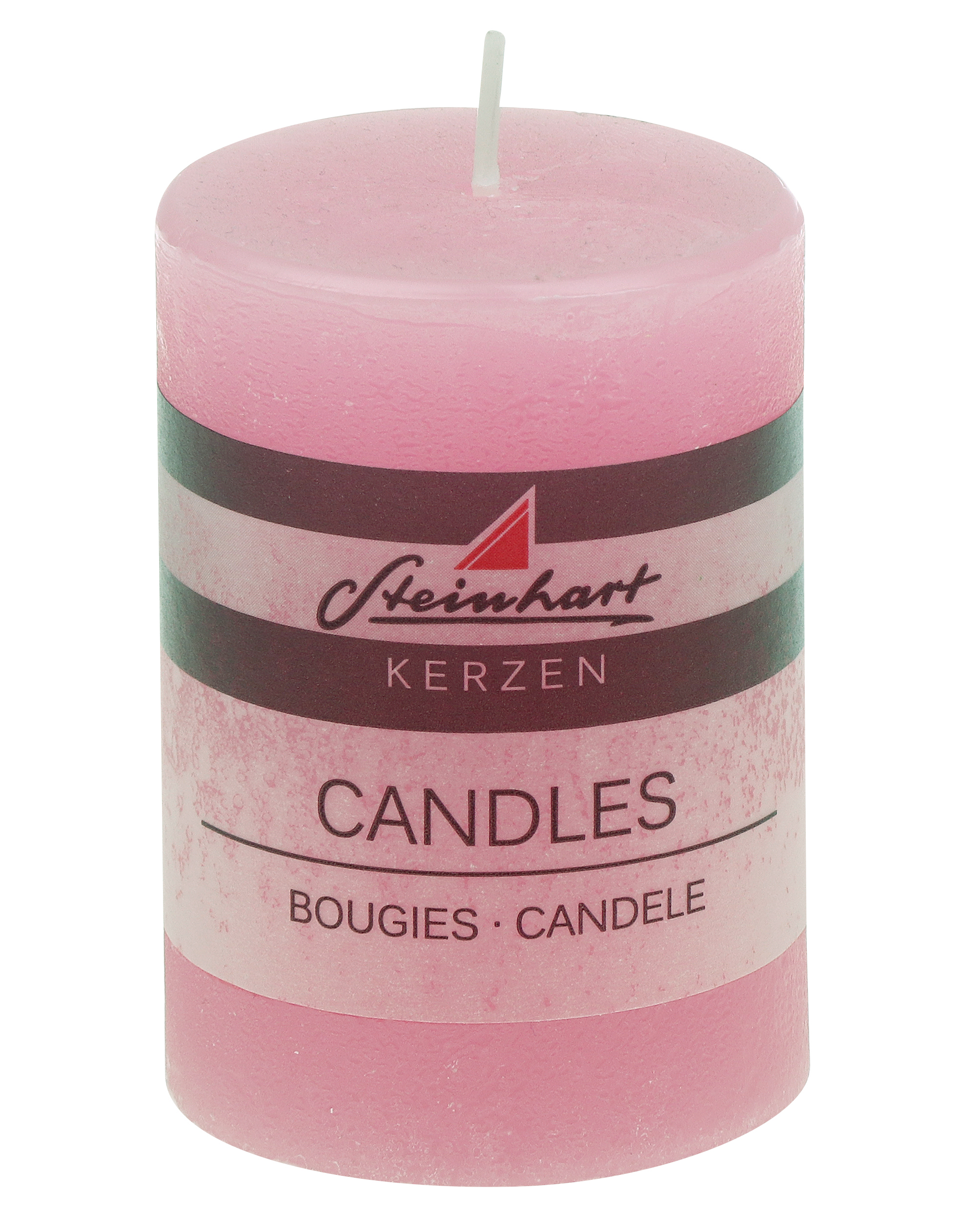 Kerze Raureif Pink Wachs