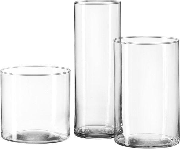 Leonie Vasenset 3-teilig Glas transparent
