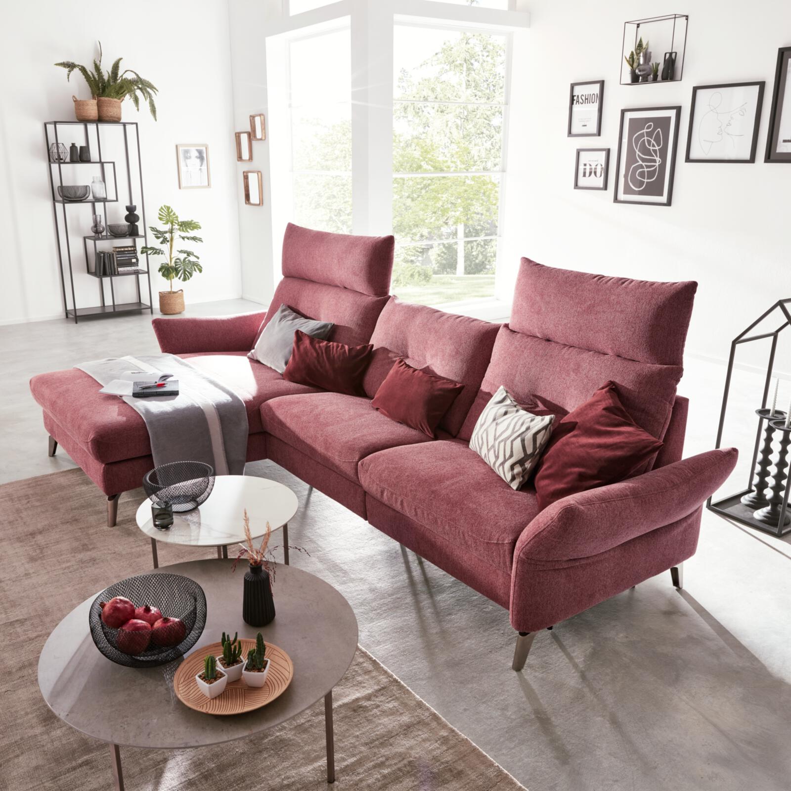 Eckkombination Interliving 4400 Stoff rot