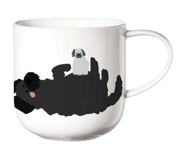 Henkelbecher Coppa Motiv glänzend Fine Bone China