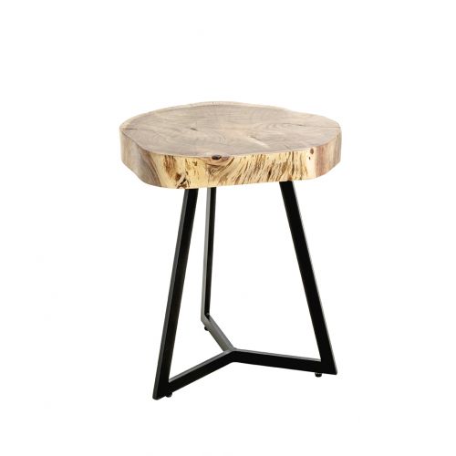 Beistelltisch Patna braun Holz Metall